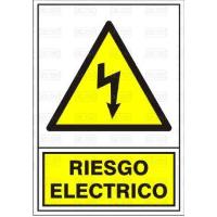 SEÑAL RIESGO ELECTRICO ADHESIVA 148*105 MMM 
